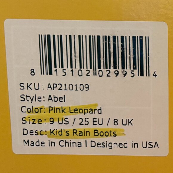 Roma Rain Boots Pink Leopard Kids / Girls Shoes NWT - Picture 15 of 16